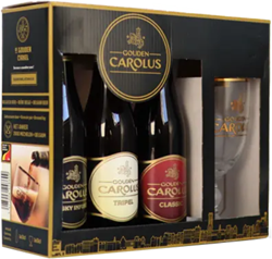 Gouden Carolus Geschenkverpakking 3 x 33 cl + Glas 