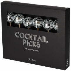 Cocktailprikkers Discoballen 6 st. 