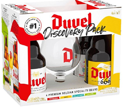 Duvel Discovery Pack 4 x 33 cl + Glas 