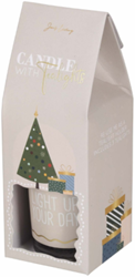 Happy Holidays Kaars met 3 Theelichtjes
