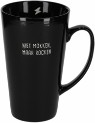 Mok Zwart XL Niet Mokken Maar Rocken