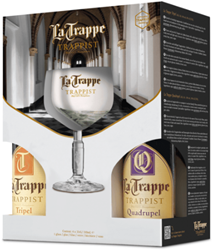 La Trappe Giftbox 4 x 33 cl + glas